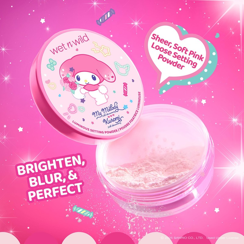 wet n wild My Melody and Kuromi Luminous Loose Setting