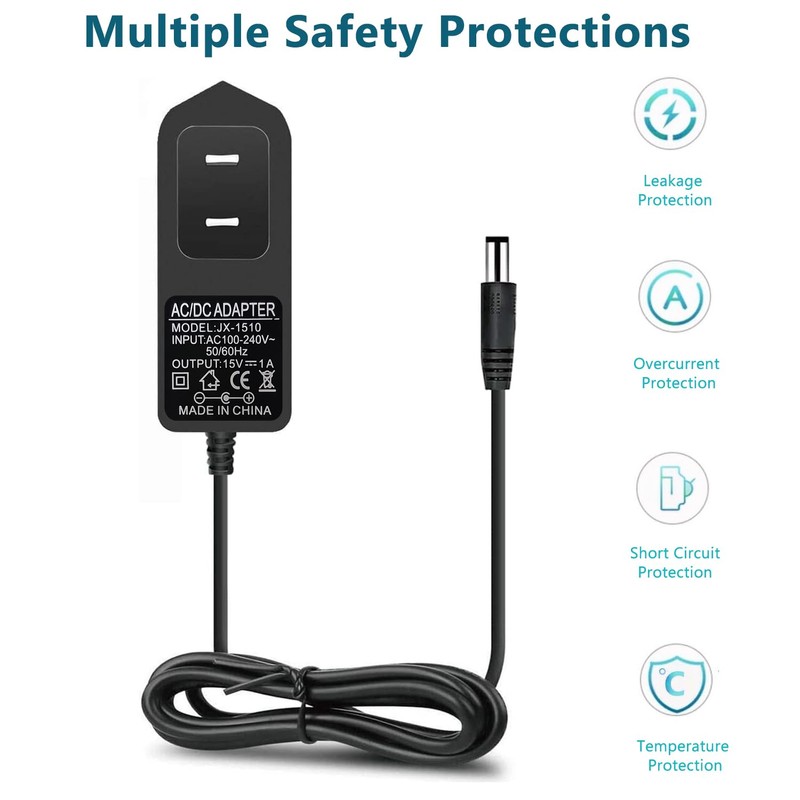 15V Power Adapter Compatible with Litter Robot 2, 3, 4