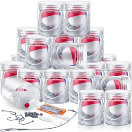 Mini Fishing Kits Bulk for Age 9-14 Christmas Shoebox Fillers Emergency Fishing Survival Kit Small Fishing Kit with Jar Fishing Accessories Fishing Gear for Beginner Stocking Stuffer Gift (4)