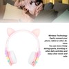 Bluetooth Cat Ear Headphones Fashionable Light Up Wireless Headset for
