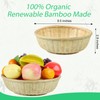 Natural Handwoven Bamboo Made Fruit Basket * 2 Pack 9.4