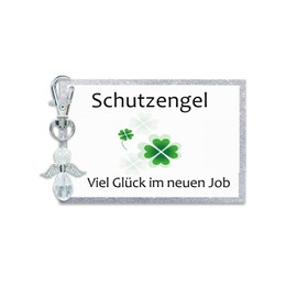 MKISHINE Guardian Angel Keyring Gift - Good Luck in the New Job - Lucky Charm for the New Job / New Job / Job Entry, Good luck in the new job
