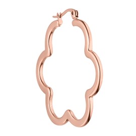 Purelei® Elegant Flower Earrings for Women - Beautiful Flower Design 18K Gold Plated Stainless Steel (41mm) Gift for Women, Stainless Steel, Abalone