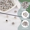 Cheriswelry 100Pcs Alloy Large Hole Spacer Beads Tibetan Column Beads