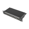 Lanberg Patch Panel 10 Inch 12 Port 1U Cat.6 Black