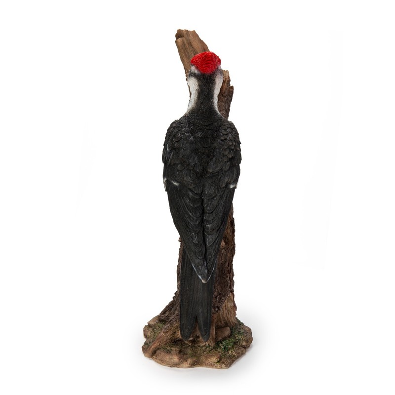 Hi-Line Gift Ltd. Pileated Woodpecker on Tree Trunk Garden Statue