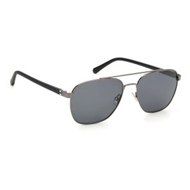 Fossil Men's Male Sunglasses Style FOS 3111/G/S Pilot, Dark Ruthenium/Polarized Gray, 57mm, 18mm