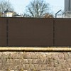 5' x 50' Privacy Fence Screen in Brown with Brass