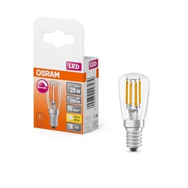 Osram LED Special LED Lamp Teardrop Shape, Clear, Multicoloured, 2.8 W, 250 lm, 2700 K for Warm White Light, E14 Socket, 26 mm Diameter, EEK F, Dimmable