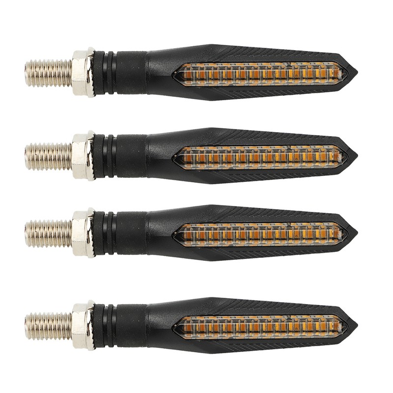 4pcs LED Flowing Water Turn Signal Light Indicator Blinker Flasher