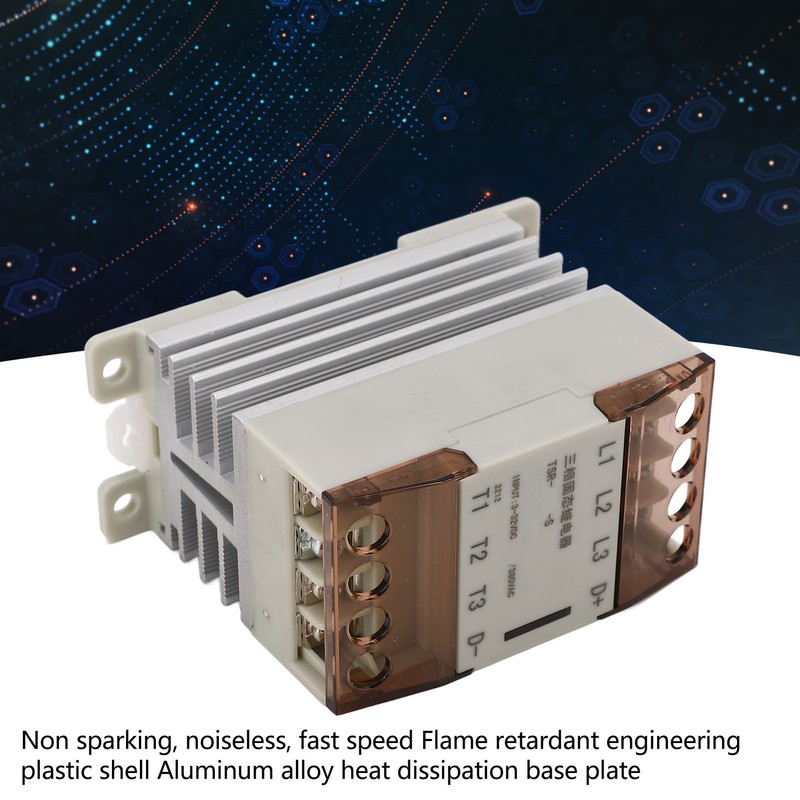 3 Phase Solid State Relay with Radiator 3‑32VDC Control Voltage