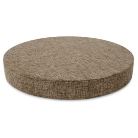 Tromlycs Round Chair Seat Cushion Pad 16 inch for Circle Stool Chairs Non Slip Decorative Foam Cushion Pillow, 1 Piece, 16 x 16 inches, Nature Linen