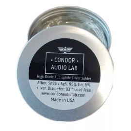 Condor High-End Ultra Pure Audio Grade Silver Solder Lead Free  USA 150" Inchs f