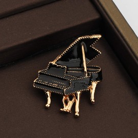 CENWA - Broche de piano, regalo para amantes de la música, para pianista, regalo para recital de piano, joyería para estudiantes, Metal