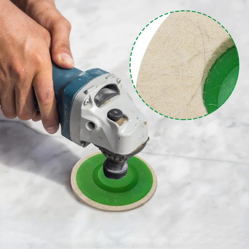 AIMALL 10 PCS Wool Buffing Wheels for Angle Grinder, 3.86x0.63x0.31