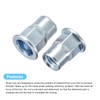 uxcell 5/16-18 Half Hex Body Rivet Nuts, 60pcs Zinc Plated