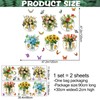 Buiory Removable Hanging Flower Vases Wall Stickers Peel and Stick