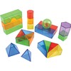 Constructive Playthings Translucent Color Building Blocks, Light Table Manipulatives, 3D