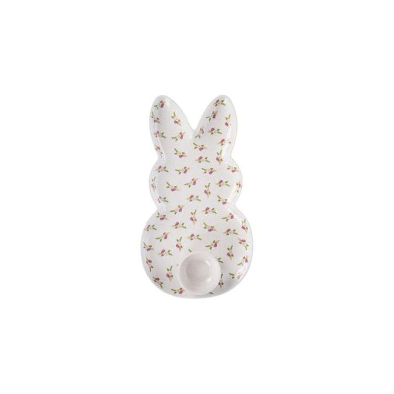 Transpac White Bunny Pastel Purple Green Floral Flower Pattern 15
