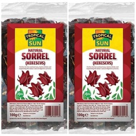Tropical Sun Natural Sorrel Hibiscus, 100G, Pack of 2