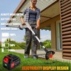 Electric Weed Wacker Eater Cordless String Trimmer Battery Powered, 21V/4000mAh