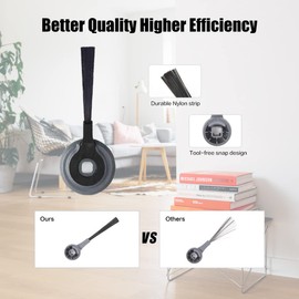 4Pack Replacement Parts Side Brushes, for Shark ION Robot AV751 S87 R85 RV850 RV850WV R71 R72 R75 S86 R87 R76 RV871 RV761,Black