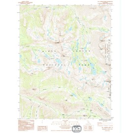 YellowMaps Mt Clarence King CA topo map, 1:24000 Scale, 7.5 X 7.5 Minute, Historical, 1992, Updated 1995, 26.7 x 22 in - Paper