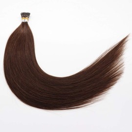 kun na Hair Pre Bonded Stick Tip Keratin Real Remy Human Hair Extension 50 Strands Hair Extensions I Tip Human Hair Extensions 18" Color #4