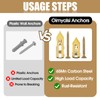 100 PCS Self Drilling Drywall Anchors with Screws – Heavy
