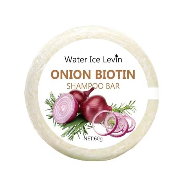 Water Ice Levin Onion Biotin Shampoo Bar, Natural Hair Growth