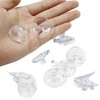 Bonsicoky 12 Pcs Suction Cups with Hooks, 30 mm Clear
