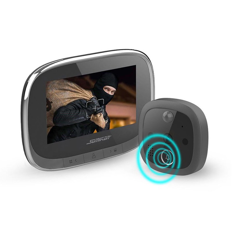 Somikon Front Door Camera: Digital Door Viewer Camera with 4.3