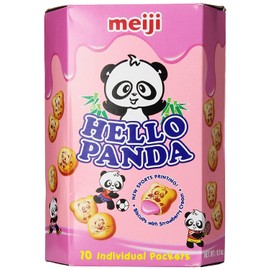 Meiji Hello Panda Cookies-L, Strawberry, 9.1 Ounce