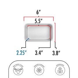 Fat Daddio's BP-5640 Anodized Aluminum Bread Loaf Pan, 5.5 x 3.125 x 2.375 Inch