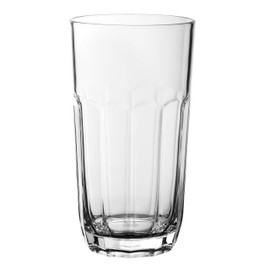 KLIFA- CANNES series, Acrylic Highball Drinking Glasses, Set of 6, BPA-Free, Stackable, 13.4 oz, Clear