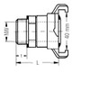 Geka 20111ASB Threaded Part 2000" with Male Thread G 3/4"