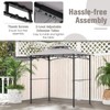 Tangkula 11x5 FT Grill Gazebo with Side Awning, 2-Tier Barbecue