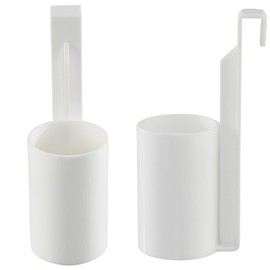 Home-X White Air Freshener Spray Bottle Holder for Home Bathroom - Fits Toilet Deodorizer and Aerosol Odor Eliminator – Convenient, Easy to Install, Durable, Aerosol, Spray Bottle Organizer