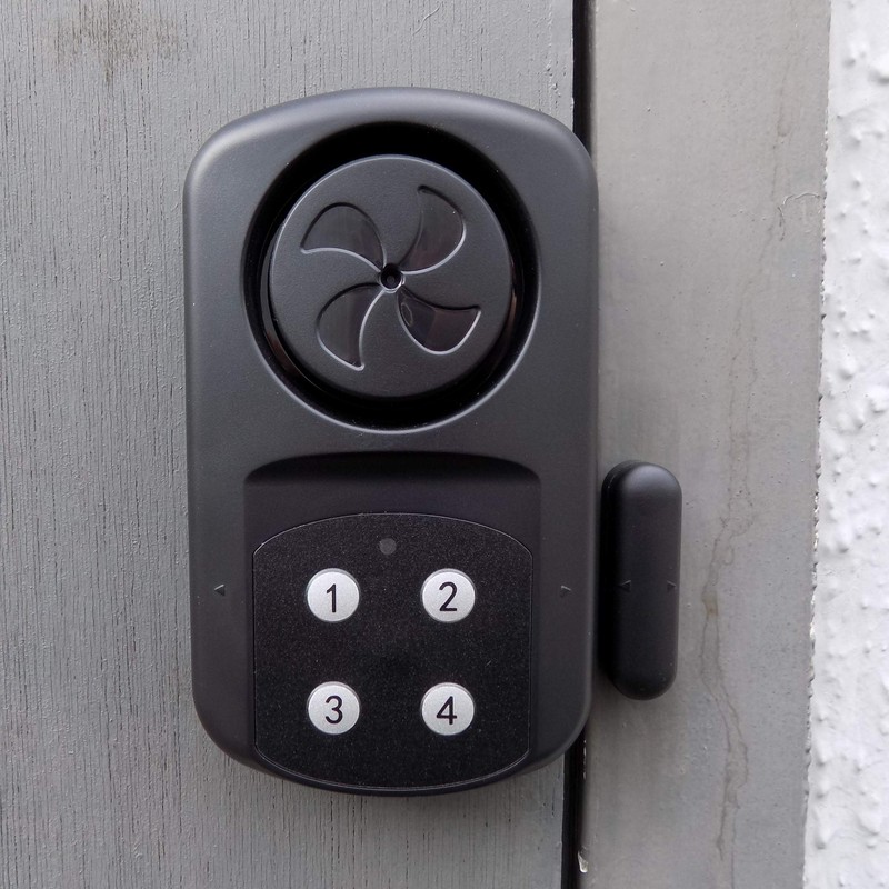 Minder Weatherproof Wireless Gate Door Alarm with Code or Remote
