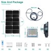 Gebosun 2 Pack 100W Solar Flood Light Outdoor, 13000LM 6000K