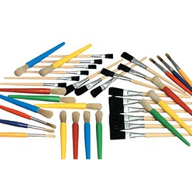 School Smart Young Artist Paint Brushes, Assorted Sizes, Set of 36