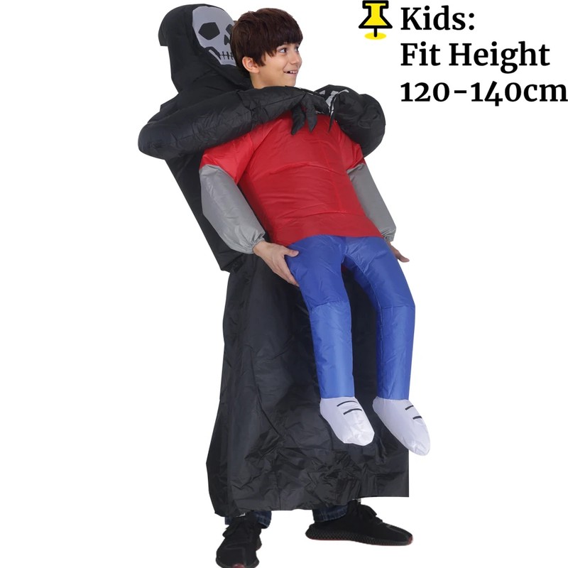Inflatable Ghost Costume for Adults – Funny Black Robe Halloween