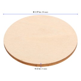 YUENPUN 200PCS 2 Inch Natural Wood Circles, Unfinished Round Wooden Discs for DIY Crafts, Home Decorations, Painting