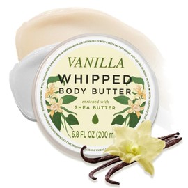 Princess Belle Vanilla Whipped Shea Body Butter, Body Moisturizer for Dry Skin, Vanilla Scented Body Care, Leaves Skin Feeling Moisturized and Soft-200ml(6.8 floz)