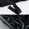 X AUTOHAUX M Black Motorcycle Half Cover Outdoor Waterproof Rain