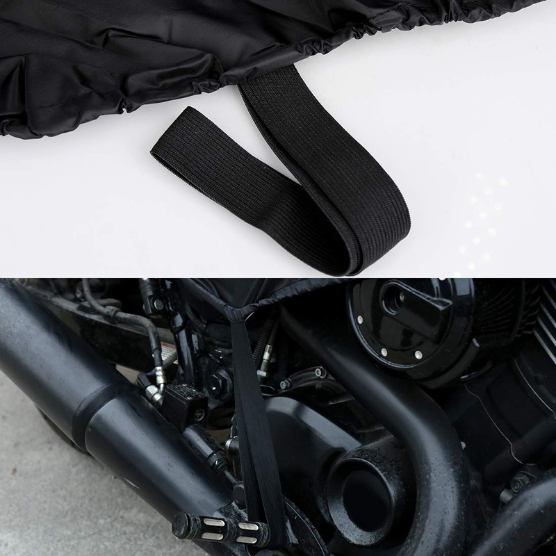 X AUTOHAUX M Black Motorcycle Half Cover Outdoor Waterproof Rain