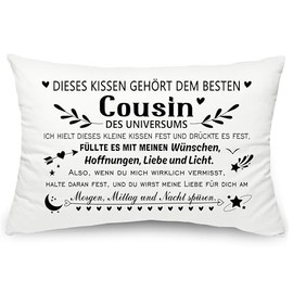 Yufansd Cousin Gift Cousin Pillowcase This Cushion Belongs to the Best Cousin Birthday Gift Decoration for Cushion Memory Cushion Cover 1 Piece 50 x 75 cm (Cousin)