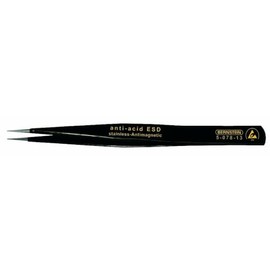 Bernstein 5-078-13 SMD Forceps 130 mm Wide Tapered Chisel-Shaped 1 mm Wide with ESD Coating