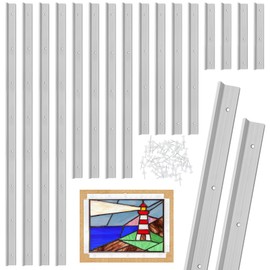 ZAWAGIIK Layout Block System for Stained Glass Panels 12" 8" 6" 3" Pack of 16 Layout Block System for Stained Glass Supplies and Tools with 80 Push Pins for Stained Glass Making Craft