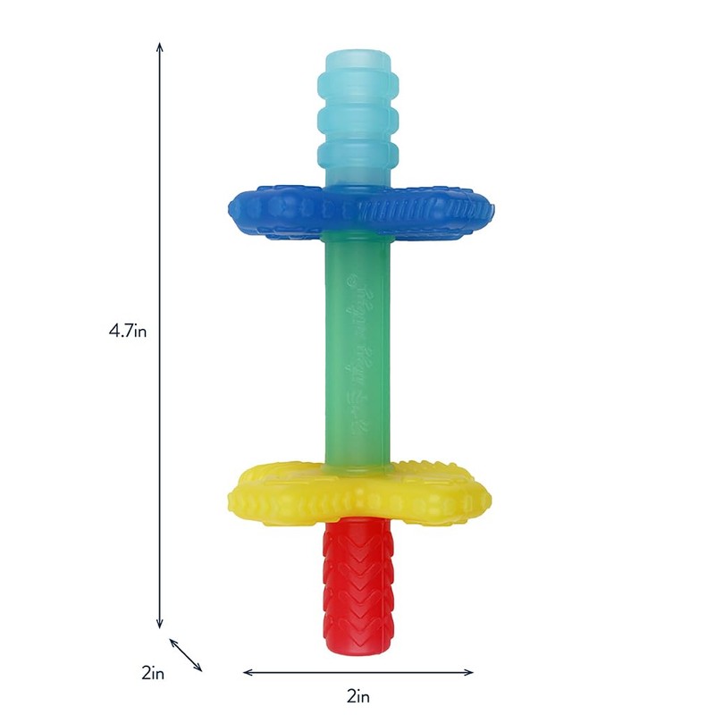 Itzy Ritzy Teensy Tube Teether; Textured Hollow Baby Teething Tube